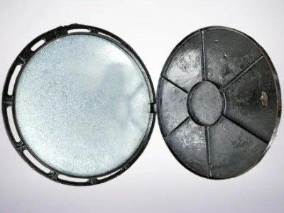 雨污水化粪池防臭球墨铸铁圆形双层井盖下水道重型保温加锁盖板